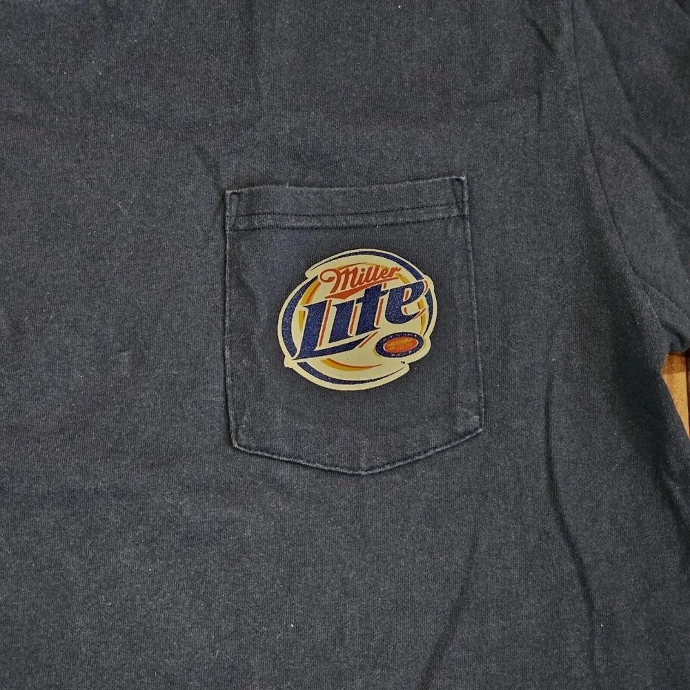 90s Large Rusty Wallace Nascar Blue Faded Racing Tshir Miller Lite Racing 2 Flaw - Picture 4 of 10